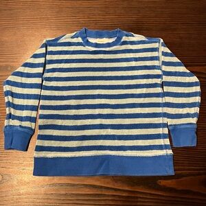 Hanna Andersson Kids Striped Loop Terry Crewneck Sweater Size 6-7